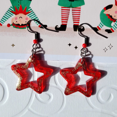 Boucles d'oreilles  Etoiles des neiges