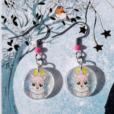 Boucles d'oreilles  Rennes des neiges