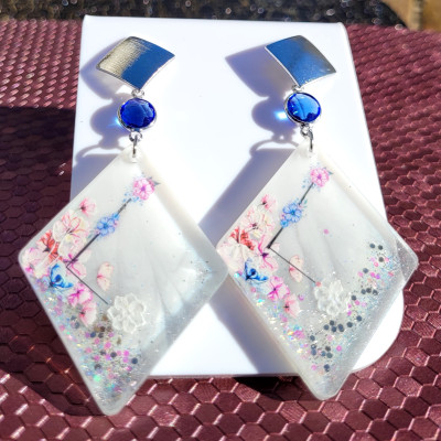 Boucles d'oreilles Sakora blue